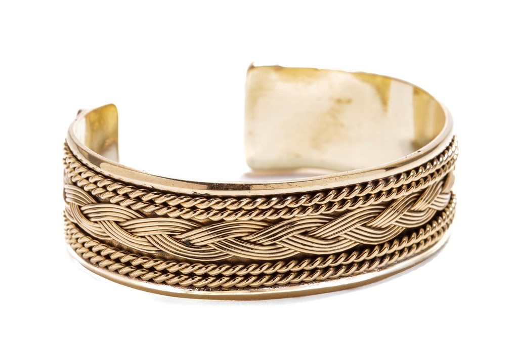 [armb63-2] Armreif Armschmuck für Männer breit 'Falk' Wikingerschmuck Bronze Schmuck