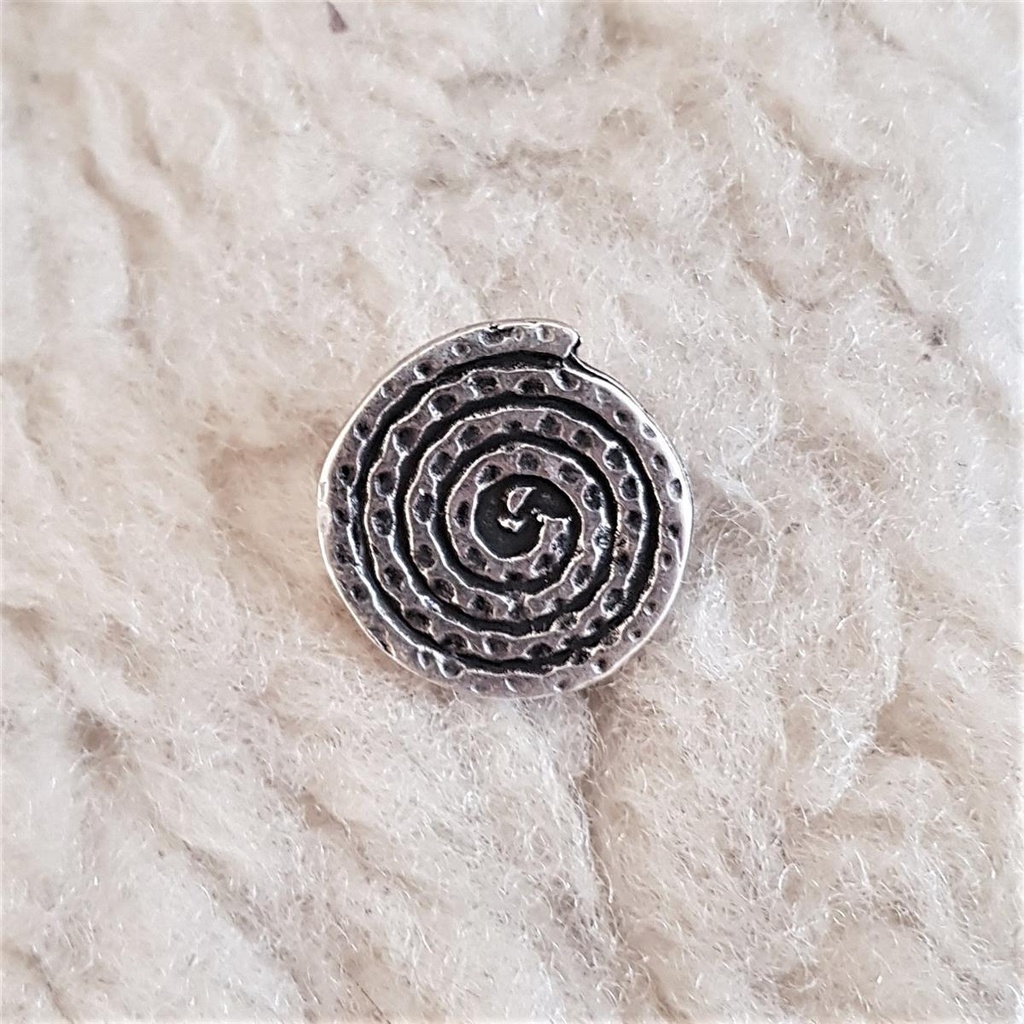 [N-314G-1] Spiralplatte, groß, silberfarbener Beschlag
