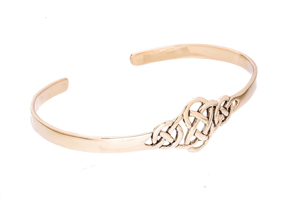 [armb12-2] Keltischer Armreif Alesia aus Bronze – Ornamentierter Keltenreif Ø 6 cm