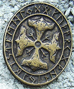 [N-243-21] Thors Kreuz, altmessingfarbener Beschlag