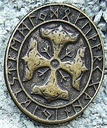 Thors Kreuz, altmessingfarbener Beschlag