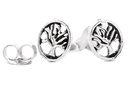 Ohrstecker LEAH aus 925er Silber 7 mm – Lebensbaum Yggdrasil Symbolschmuck