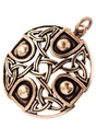 Keltisches Amulett, Anhänger 'Ancient Celtic Cross' aus Bronze- Mittelalter, Larp, Reenactment Schmuck