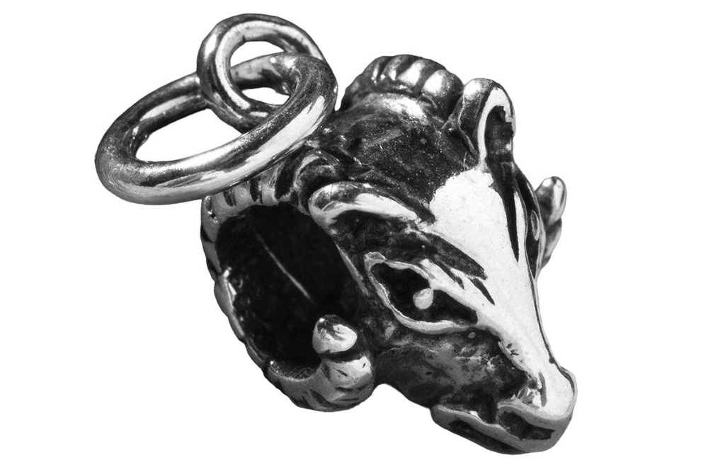 [Av18-2] Schmuck Anhänger Rutur – Kleiner Widder 2 cm – Silber 925 – Symbol für Stärke und Entschlossenheit