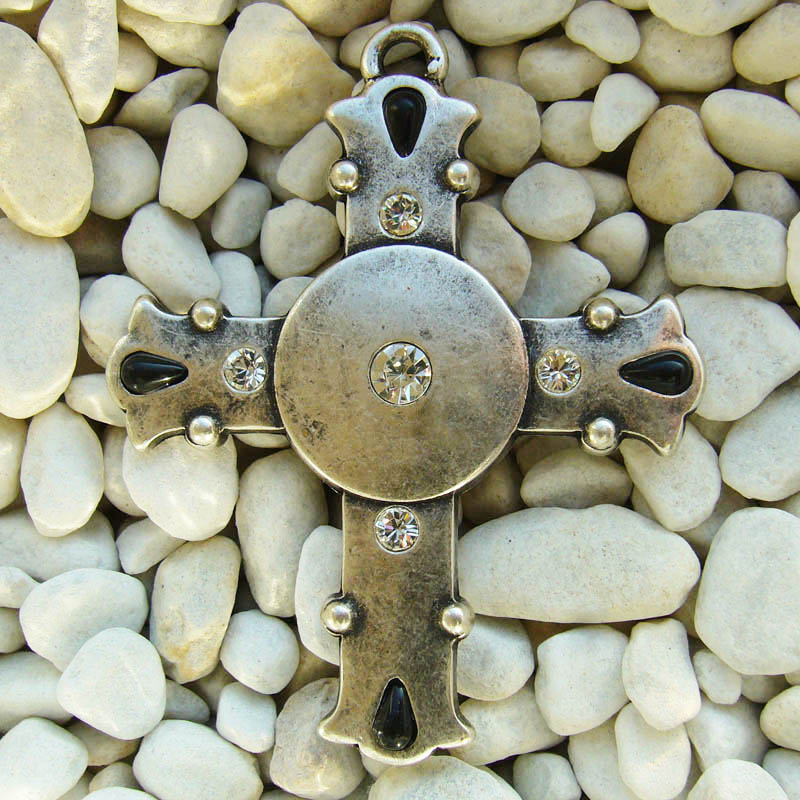 [P-5148-1] Anhänger big cross, silberfarben