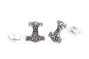 Ohrstecker 'Thorshammer' Sterling Silber 925 - Schmuck für Mittelalter, Reenactment und Larp