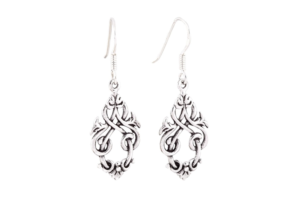 [oh98] Ohrhänger 'Manja Medieval' Silber 925 -  Schmuck für Mittelalter, Reenactment und Larp