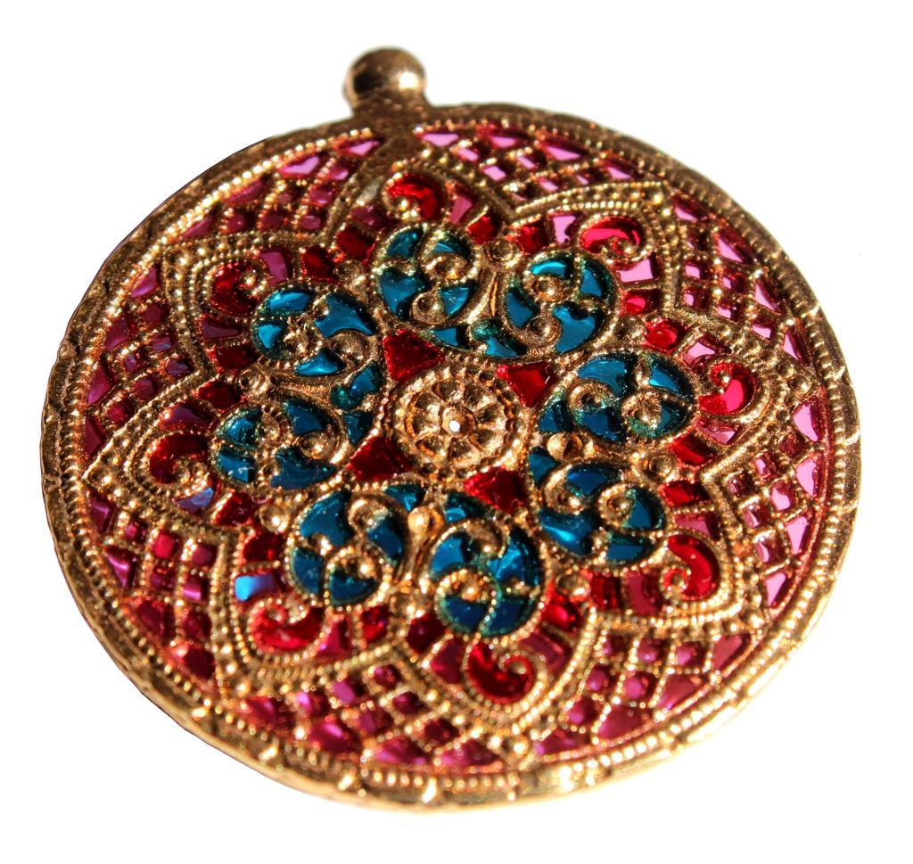 [amb539] SALE Amulett, Anhänger 'Aileen - Zauber des Lichts' aus Bronze - Mittelalter, Larp, Fantasy Schmuck