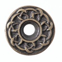 Celtic Ringknot Zierniete in Altmessing – Keltischer Kreisbeschlag Ø 20 mm