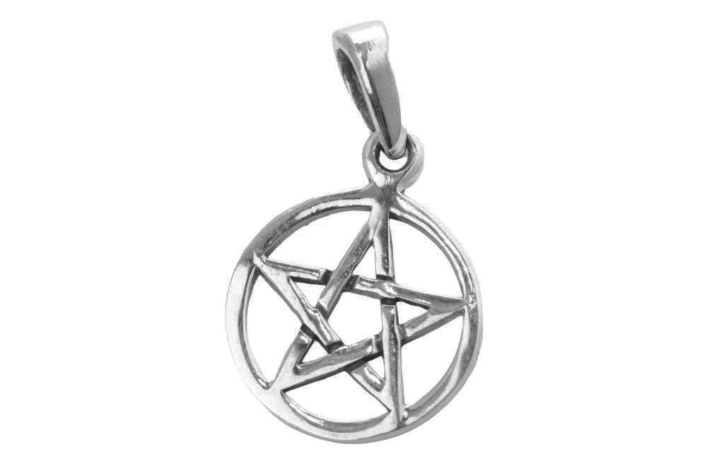 [ac18] Keltisches Amulett, Anhänger 'Kleiner Pentagrammanhänger' aus Silber 925- Mittelalter, Larp, Reenactment Schmuck