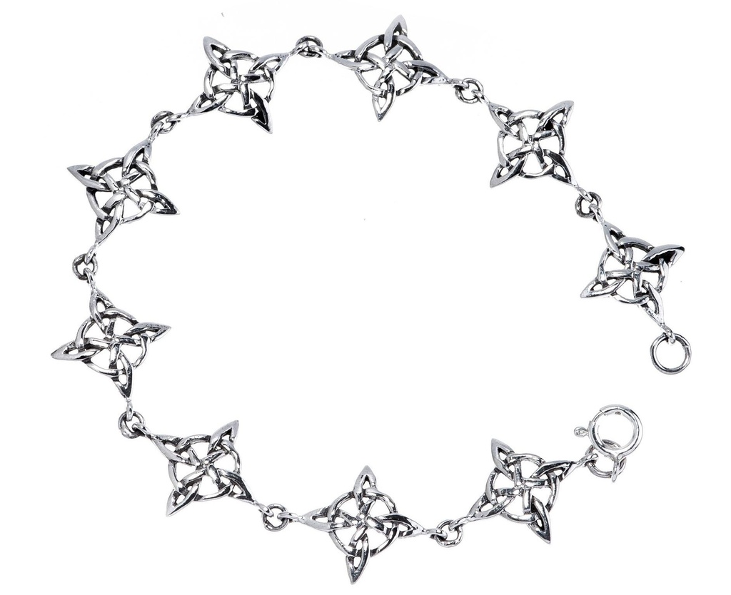 [ark14] Armkette Sterling Silber mit Keltischen Knoten - Bronze- und Silberschmuck für Reenactment, LARP und Fantasie