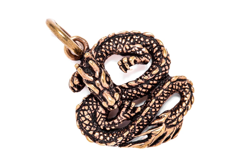 [adb55] Anhänger 'Dulcia' Drache Bronze Schmuck
