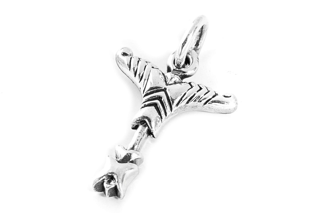 [av51] Anhänger IRMIN MINI aus Silber – Germanisches Irminsul Amulett 1,9 cm