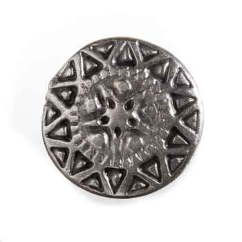 [KN-303-1] Wikinger Knopf Nordstern silberfarben – 15 mm Zierknopf für Tunika, Hemd & LARP-Gewand