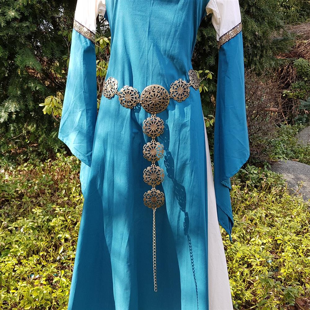 [CY-5337-2] Kettengürtel Y-Gürtel Y-Uta messingfarben Ypsilongürtel Accessoire für Larp, Mittelalter und Alltag