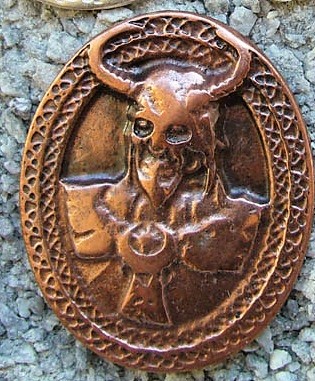 [N-245-4] Viking God Loki, kupferfarbener Beschlag