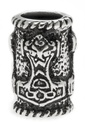 Arvìr Thorhammer Schmuckperle Silber 925 Bartperle Lockenperle - Accessoire für Historische Gewandungen, Reenactment und Liverollenspiel
