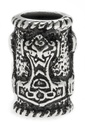 Arvìr Thorhammer Schmuckperle Silber 925 Bartperle Lockenperle - Accessoire für Historische Gewandungen, Reenactment und Liverollenspiel