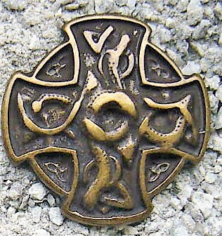 [N-219-21] Drachen Kreuz, altmessingfarbener Beschlag