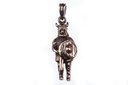 Wikinger Anhänger „Arace – Krieger“ aus Bronze – Nordischer Kriegerkopf Amulett 2,7 cm