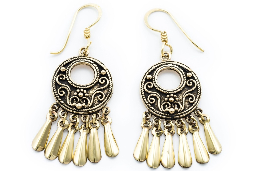 [ohb530] Ohrhänger 'Viking Jora' Bronze Schmuck für Mittelalter, Reenactment und Larp