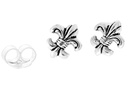 Ohrstecker 'Fleur de Lys Schwertlilie' Sterling Silber 925 - Schmuck für Mittelalter, Reenactment und Larp