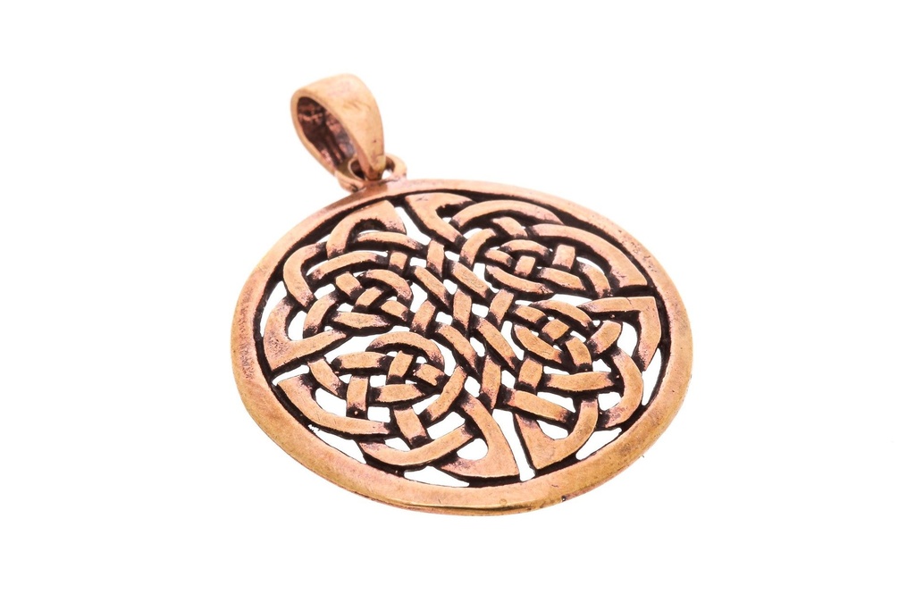 [acb52] Keltisches Amulett, Anhänger 'Aventur' aus Bronze- Mittelalter, Larp, Reenactment Schmuck