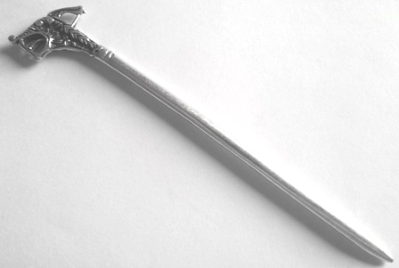 [A-669-1] Wikinger Drachen-Nadel Haithabu, silberfarben