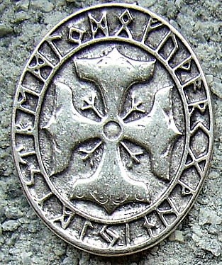 [N-243-1] Thors Kreuz, silberfarbener Beschlag