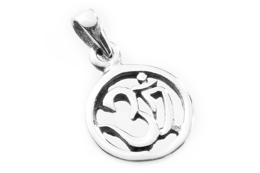 [am26] Amulett, Anhänger 'Om' aus Silber 925 - Mittelalter, Larp, Fantasy Schmuck