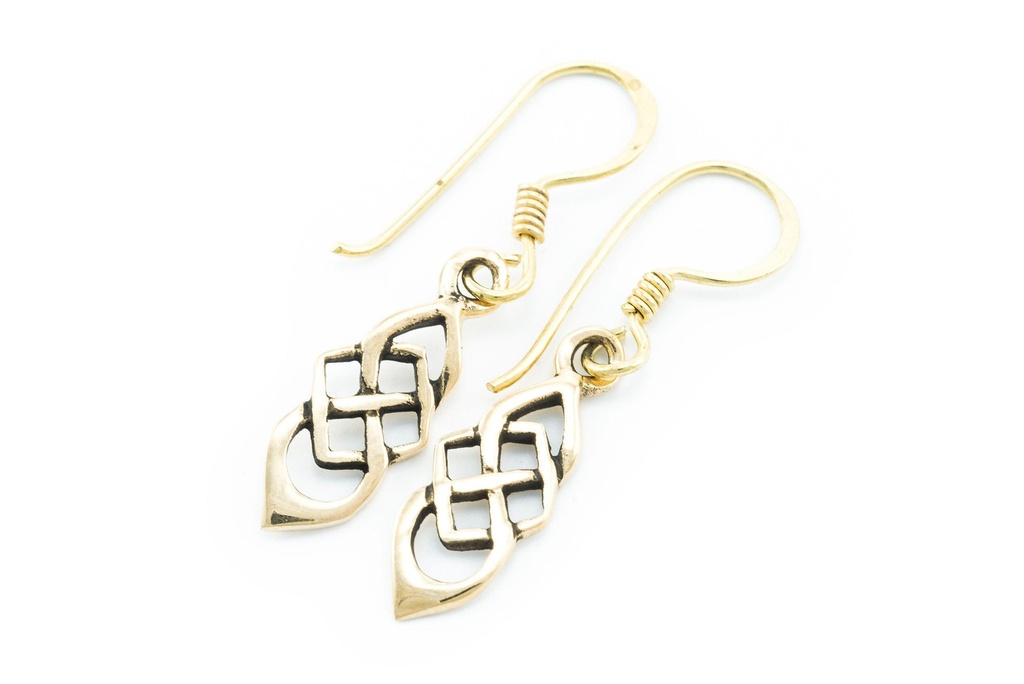 [ohb33] Ohrhänger 'Celtic Harmony' Bronze Schmuck für Mittelalter, Reenactment und Larp