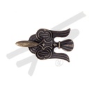 kleine Niete 'Wikinger Rabe', messingfarben