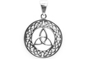 Schmuck Anhänger Triana 3,4 cm – Silber 925 – Keltisches Amulett mit Triskele & Knotenmuster