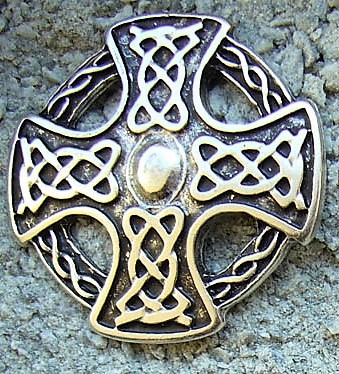Keltenkreuz Zierbeschlag silberfarben – Keltisches Knotenkreuz 40 mm für Leder & LARP