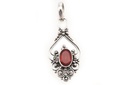 Amulett, Anhänger 'Salia - Granat' aus Silber 925 - Mittelalter, Larp, Reenactment Schmuck