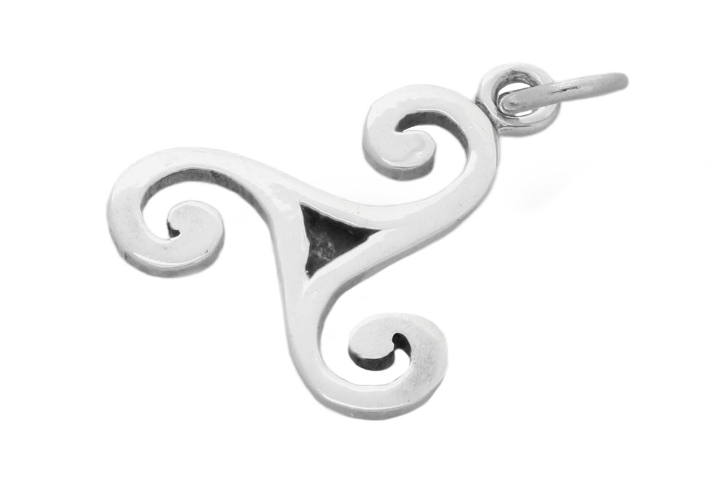 [ac60] Keltisches Amulett, Anhänger 'Triskel der Kelten' aus Silber 925- Mittelalter, Larp, Reenactment Schmuck