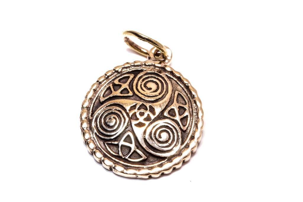 [acb506] Keltisches Amulett, Anhänger 'Silis' aus Bronze- Mittelalter, Larp, Reenactment Schmuck
