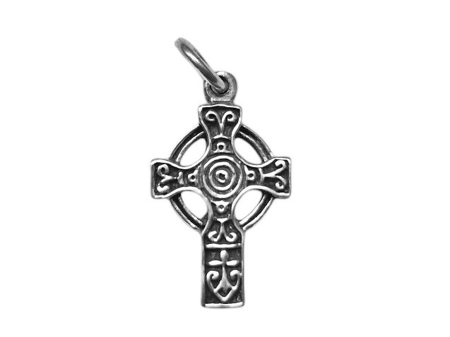 [ak38] Keltisches Amulett, Anhänger 'Devy - Kleines Keltenkreuz' aus Silber 925- Mittelalter, Larp, Reenactment Schmuck