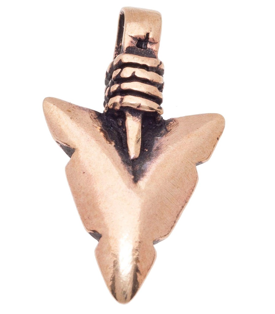 [amb14] Amulett, Anhänger 'Sudri - Pfeilspitze' aus Bronze - Mittelalter, Larp, Fantasy Schmuck