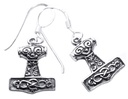 Ohrhänger 'Mjölnir Thorshammer' Silber 925 -  Schmuck für Mittelalter, Reenactment und Larp