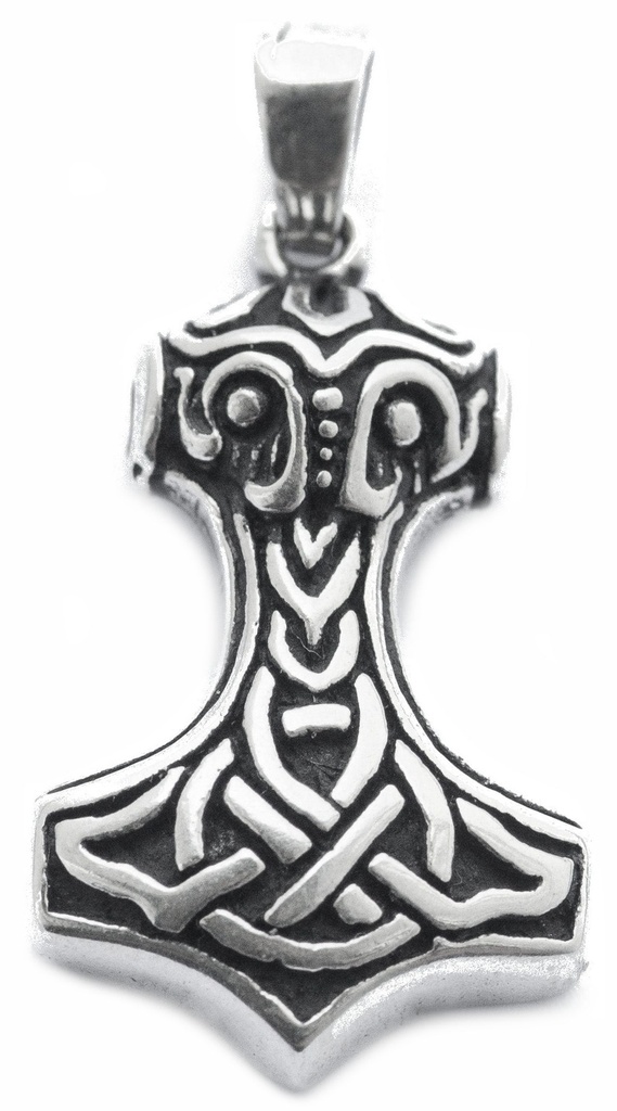 Thorshammer Anhänger SKARU aus Silber – Mjölnir Wikinger Schmuck 3,4 cm