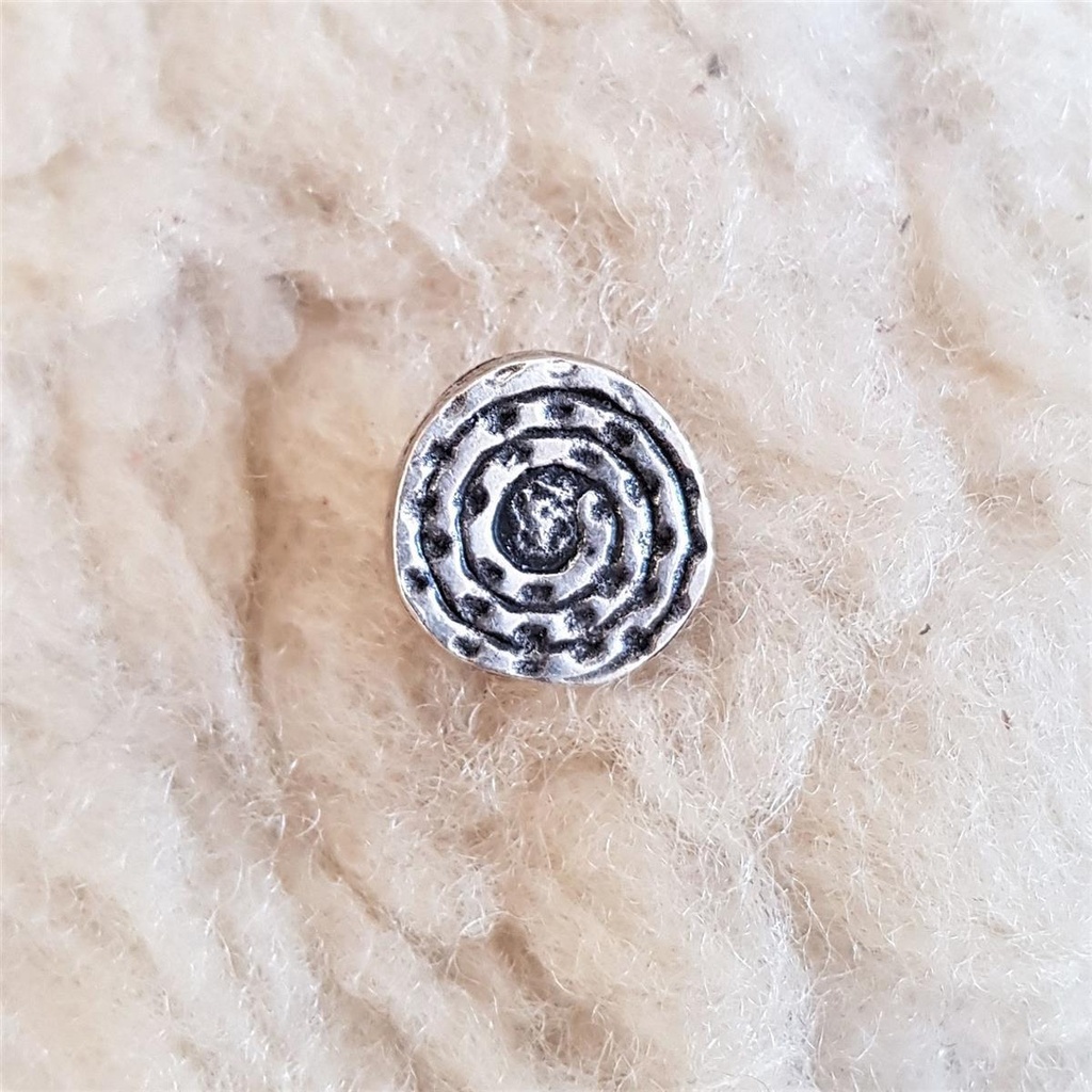 Spiralplatte, klein, silberfarbener Beschlag