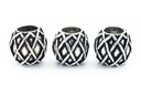 Wikinger Bart- & Haarperle "Nyi" aus Silber 925 – Zopfperle mit historischem Muster 9 mm