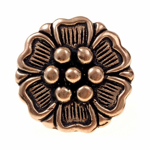 Riemenbeschlag "Rose" Bronze Gürtelbeschlag  - Replik Mittelalter Schmuck