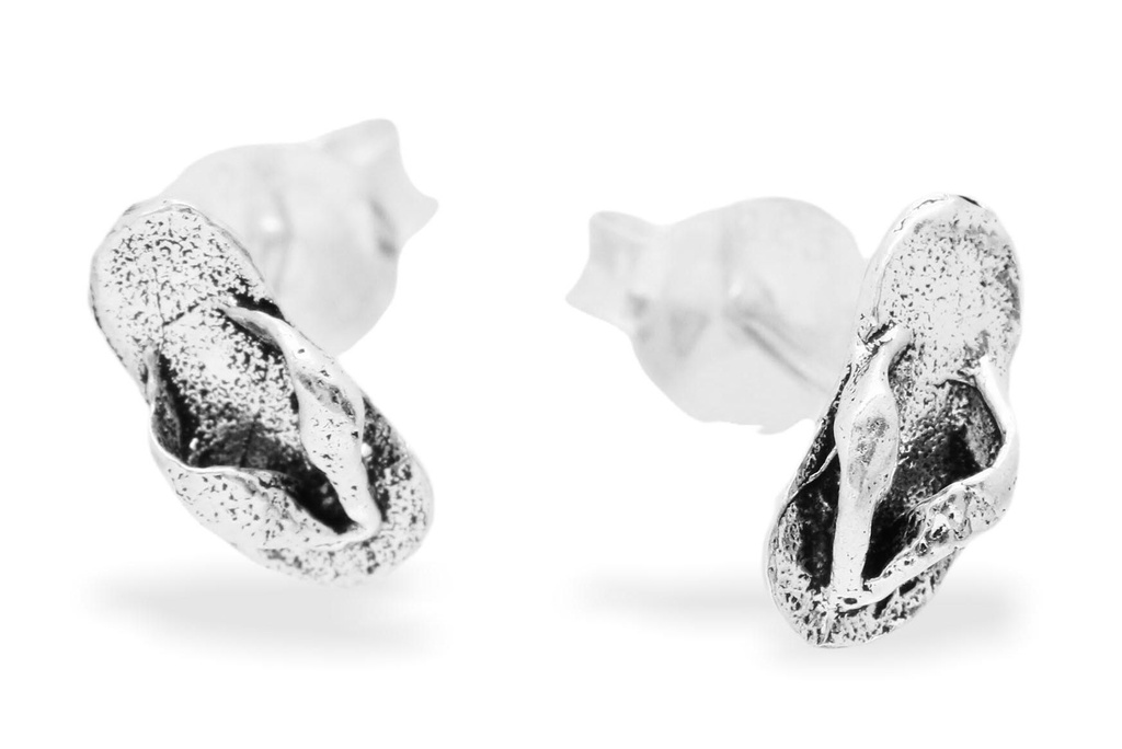 Ohrstecker JONNA aus 925er Silber 8 mm – Flip-Flop Schmuck für den Sommer