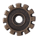 Wheel, altmessingfarbener Beschlag