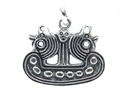 Wikinger Anhänger 'Odin mit Hugin & Munin Wikingerboot' aus Silber 925 - Mittelalter, Larp, Reenactment Schmuck