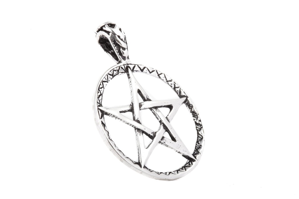 [ac11] Schmuck Anhänger Pentagramm 3 cm – Silber 925 – Keltisches Schutzamulett für Glück & Balance