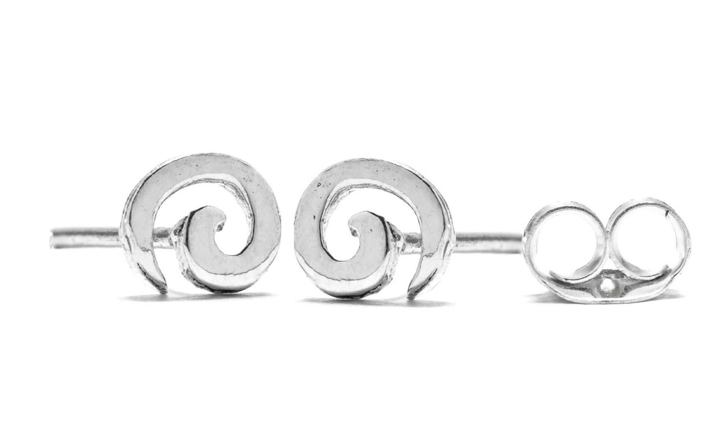 [ost15] Ohrstecker 'Amora Spirals' Sterling Silber 925 - Schmuck für Mittelalter, Reenactment und Larp