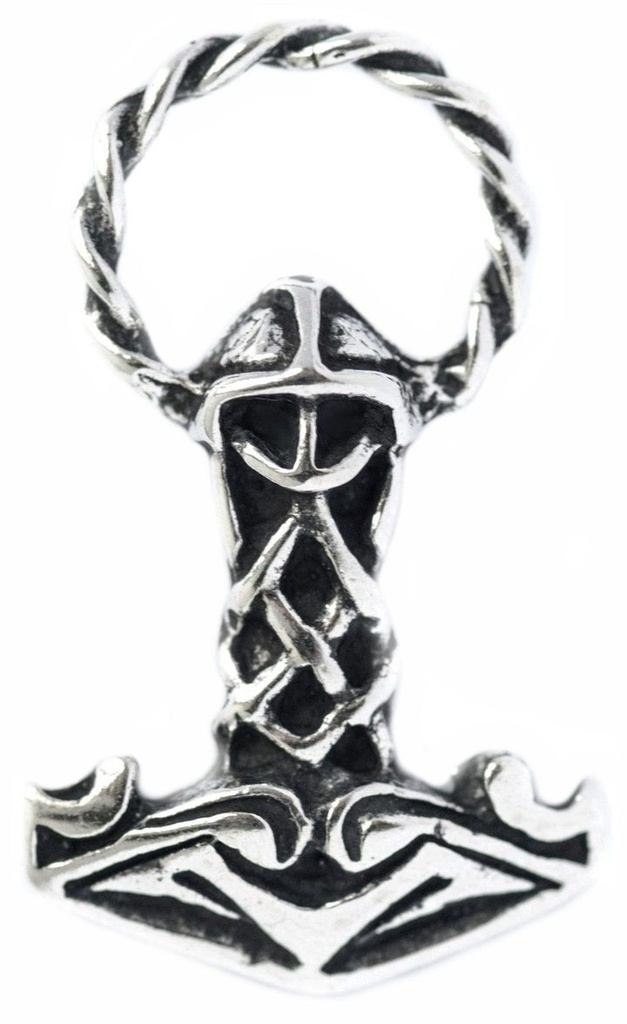 [at19] Thorshammer Anhänger RAGNAR aus Silber – Nordischer Mjölnir Schmuck 3,3 cm